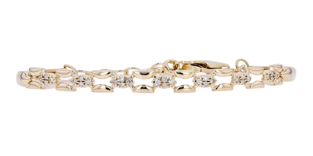 14K YG Diamond Links Bracelets