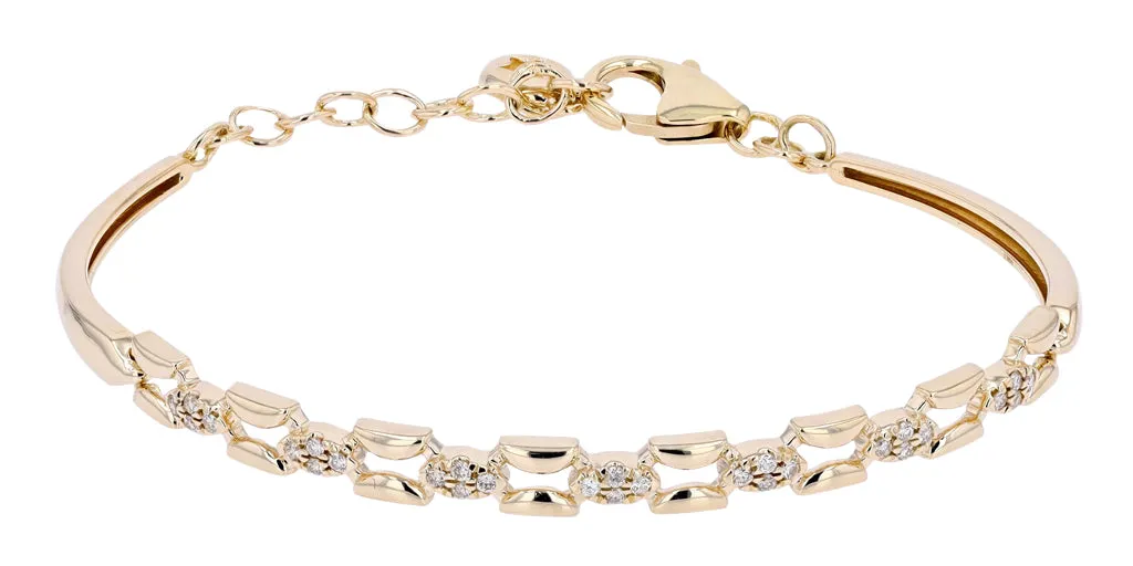 14K YG Diamond Links Bracelets