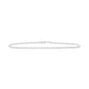 14kt White Gold Womens Round Diamond Tennis Bracelet 2-1/5 Cttw