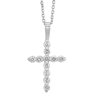14KTW Diamond Cross Fashion Pendant 1/10Ct