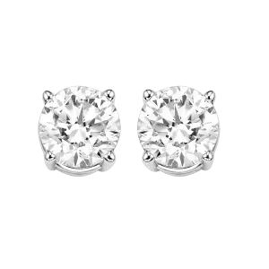 14KTW Diamond Round Basics Stud 3/4Ct