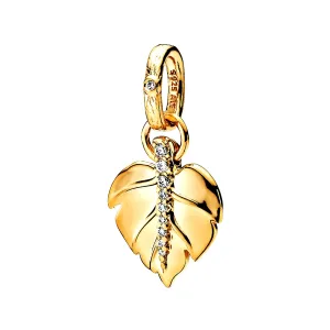 1.50 MM Round White Cz Antique Leaf Pendant 925 Sterling Silver Pendant Necklace
