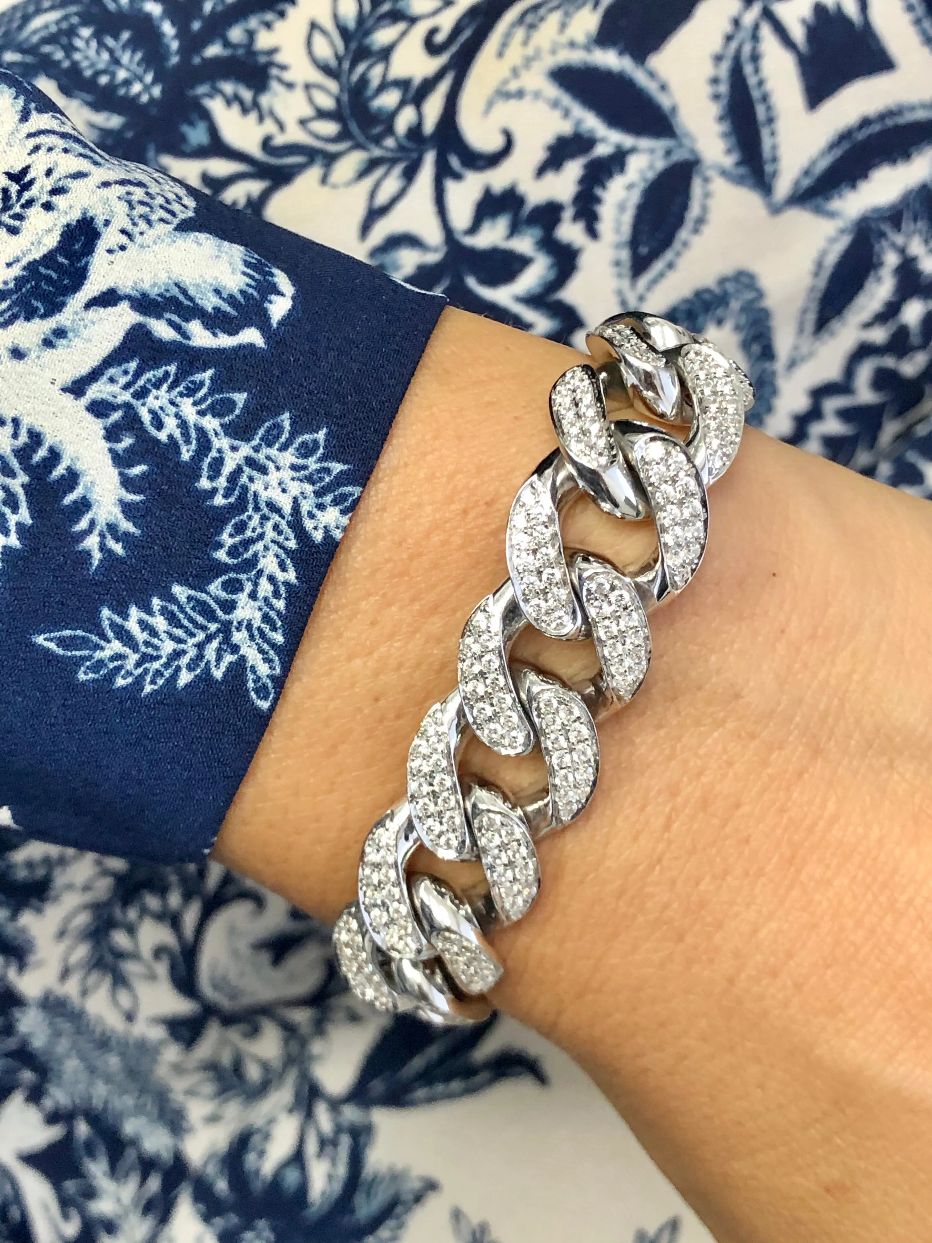 15mm SOLID DIAMOND CUBAN BRACELET