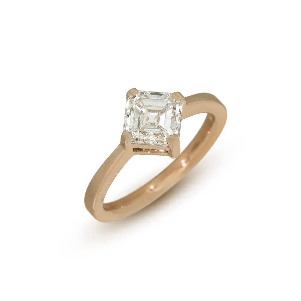 1.75ct Asscher Parenthetical Diamond Ring