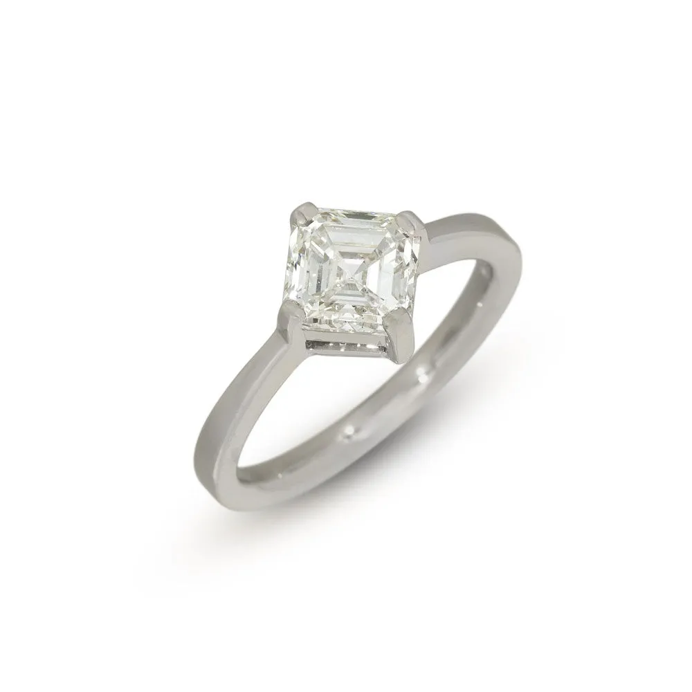 1.75ct Asscher Parenthetical Diamond Ring