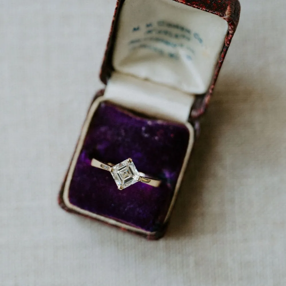 1.75ct Asscher Parenthetical Diamond Ring
