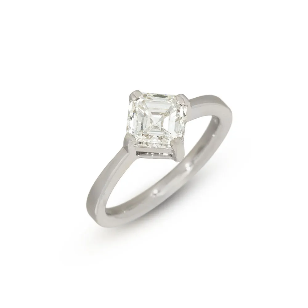 1.75ct Asscher Parenthetical Diamond Ring