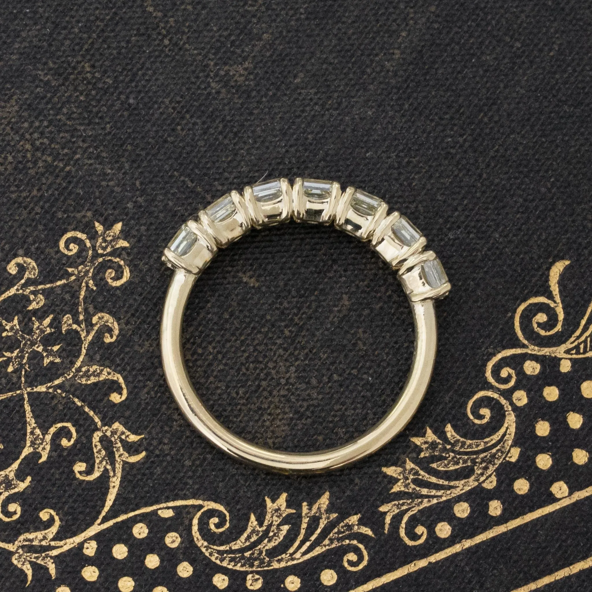 1.77ctw Asscher Cut Diamond Half-Hoop Band