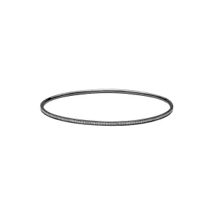 18 Karat White Gold Black Rhodium Diamond Bangle