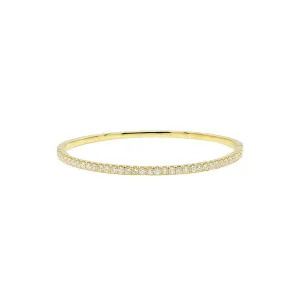 18 Karat Yellow Gold Cuff Bracelet with Diamonds