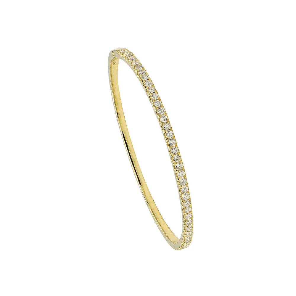 18 Karat Yellow Gold Cuff Bracelet with Diamonds