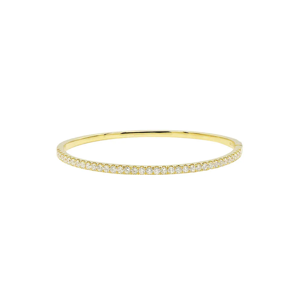 18 Karat Yellow Gold Cuff Bracelet with Diamonds