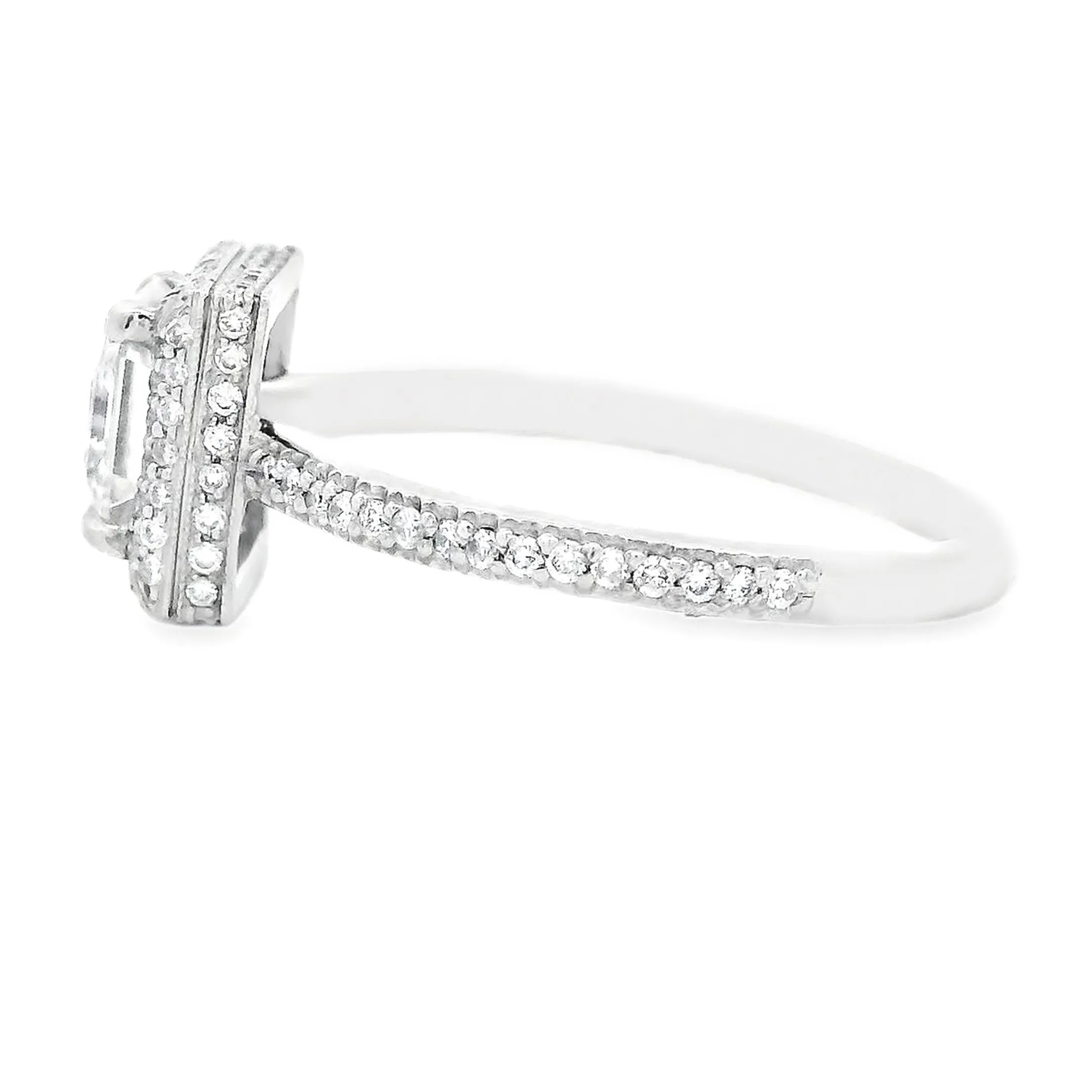 1.82ct Asscher Cut Diamond Platinum Engagement Ring