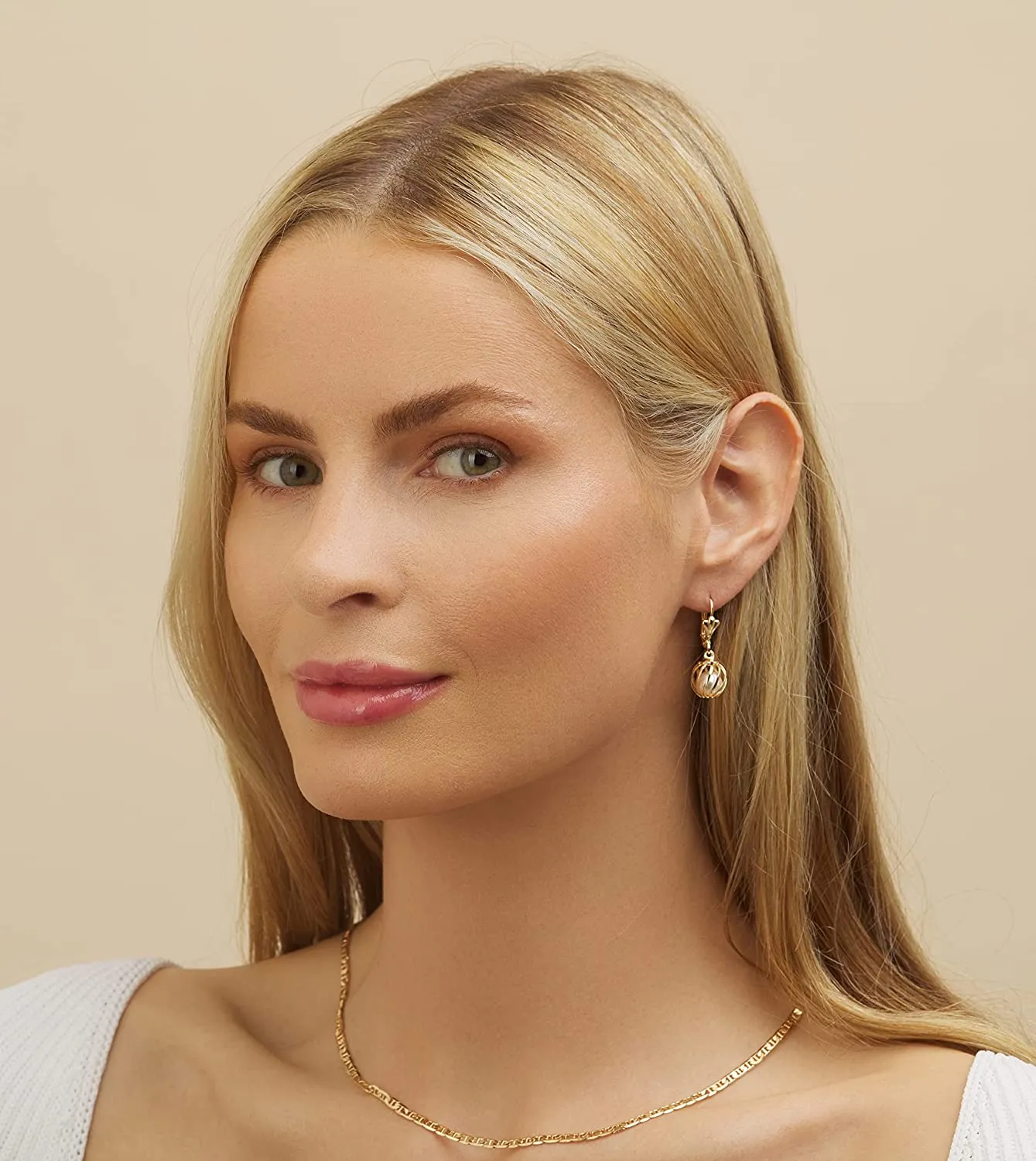 18K Gold Pearl Drop Earrings