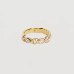 18k Gold Vermeil Protection of Eye Crystal Ring