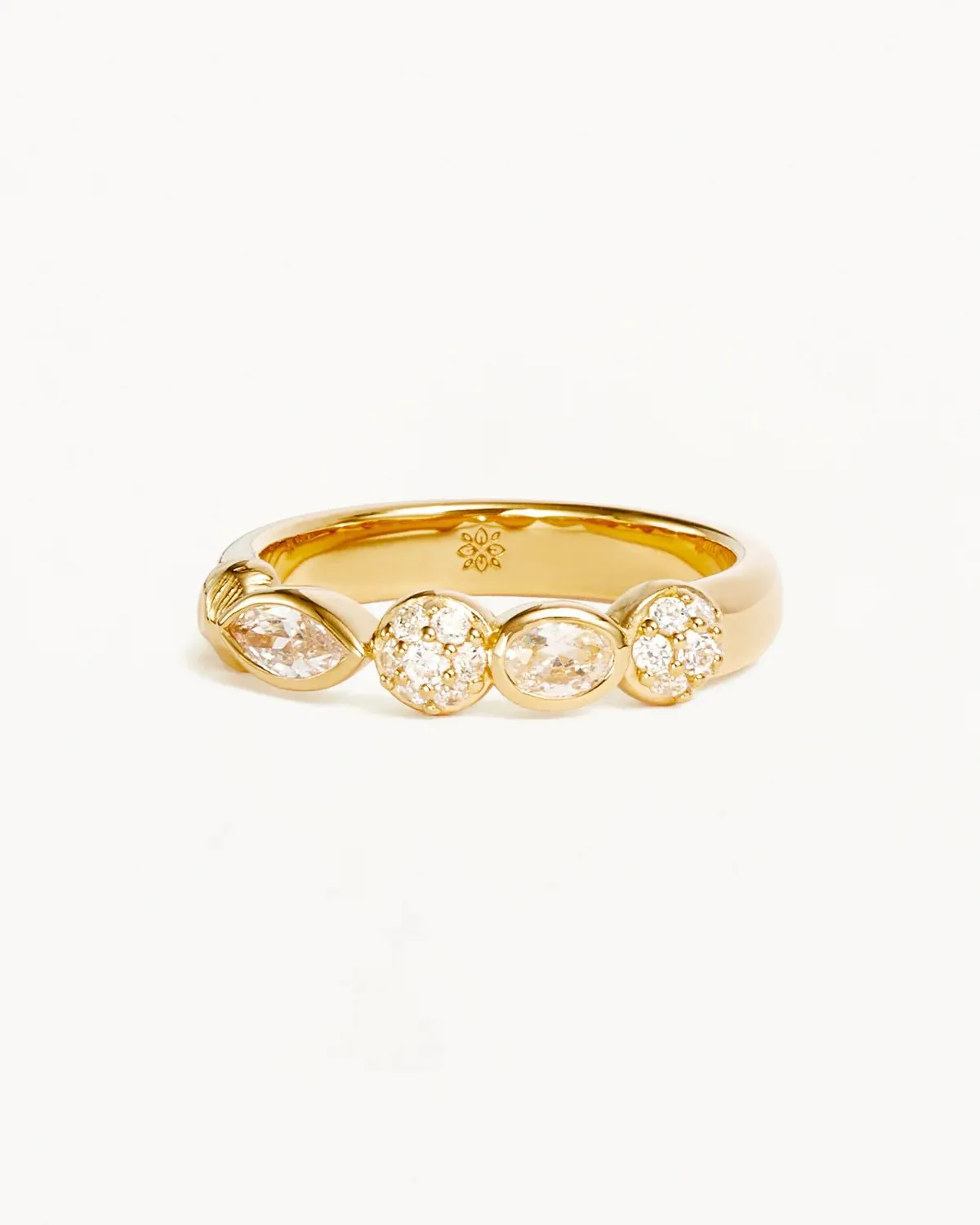 18k Gold Vermeil Protection of Eye Crystal Ring