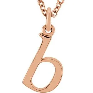 18K Rose Gold-Plated Sterling Silver Lowercase Initial b 16" Necklace