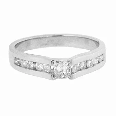 18K White Gold 0.50 ctw Diamond Engagement Ring
