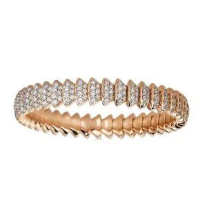 18K Yellow Gold Diamond Multi Element Stretch Bracelet