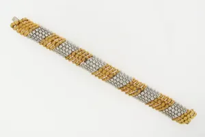 18K-YG WG DIAMOND BRACELET
