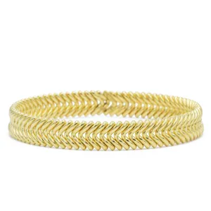 18KT Yellow Gold Chimento 'Armilla' V Cuff