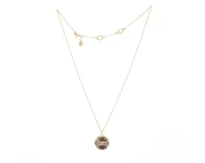 18" NECKLACE ROUND MOON