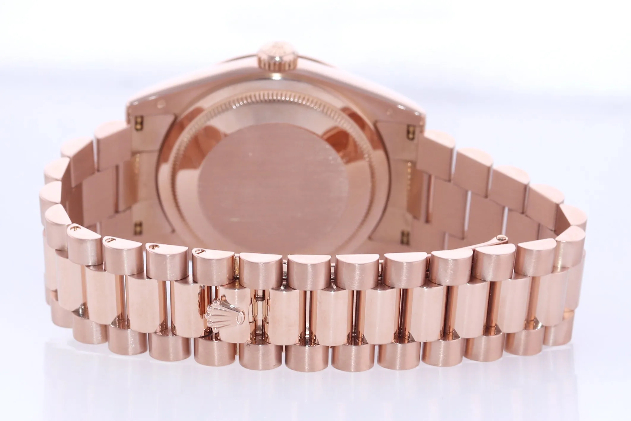 2015 Rolex President Day Date Rose Gold 118235 Chocolate Wave Watch Box