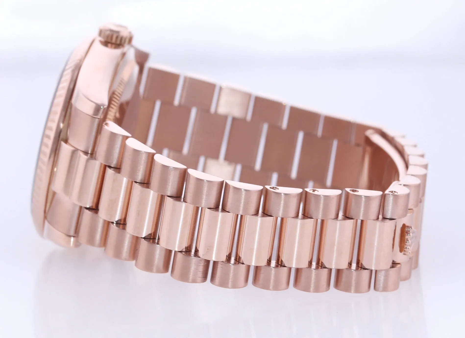 2015 Rolex President Day Date Rose Gold 118235 Chocolate Wave Watch Box