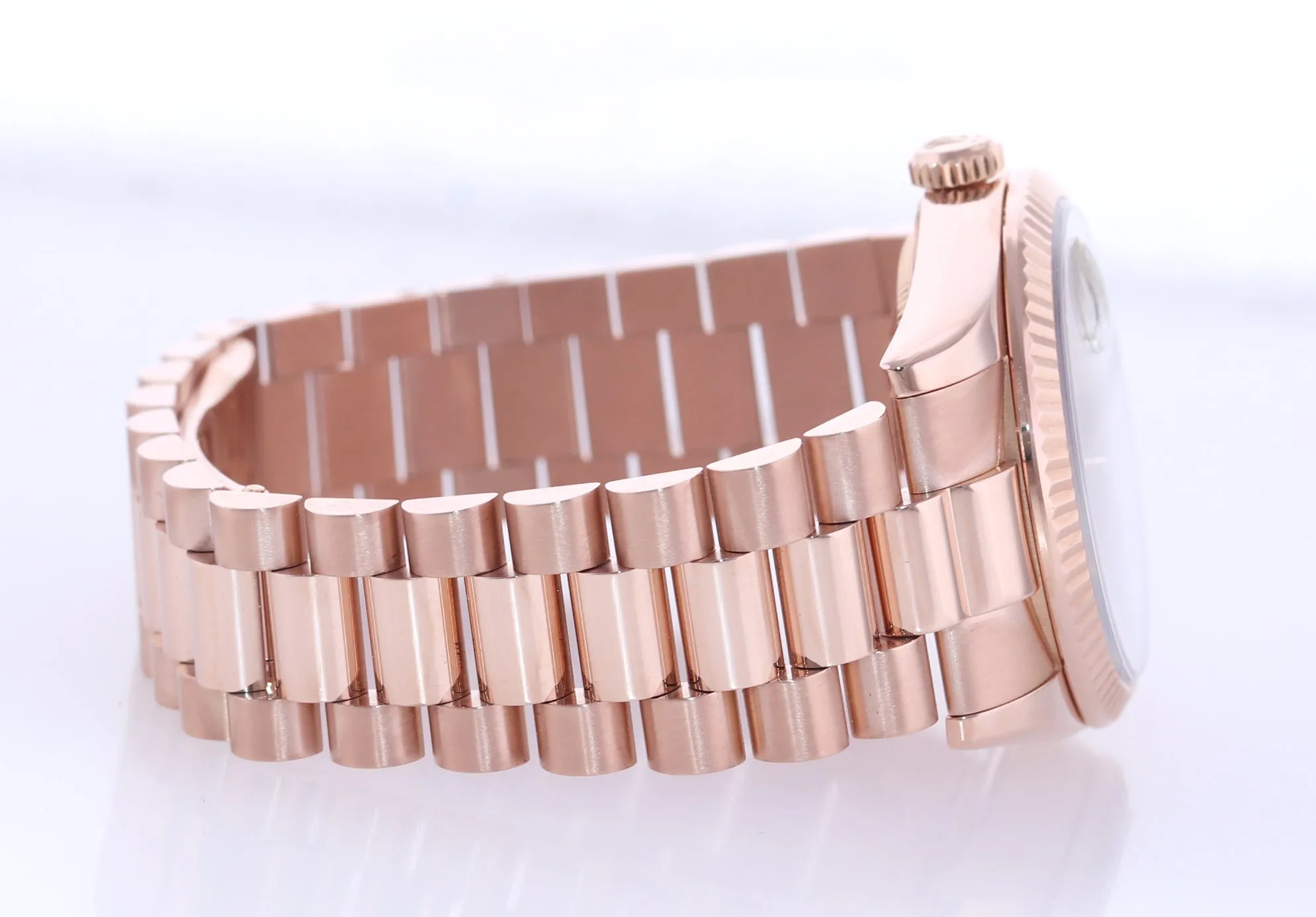 2015 Rolex President Day Date Rose Gold 118235 Chocolate Wave Watch Box