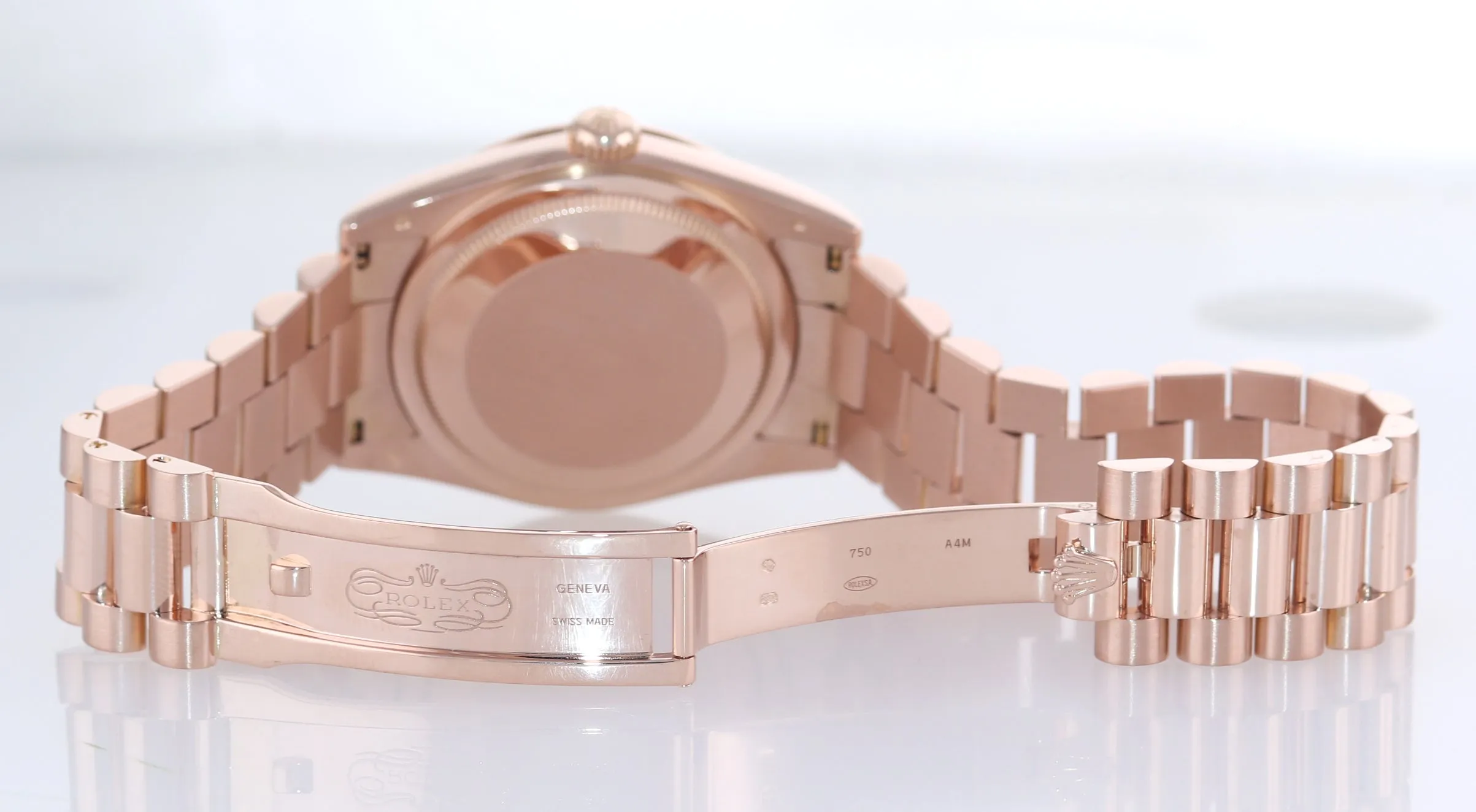 2016 Rolex President Day Date Rose Gold 36mm 118235 Diamond Heavy Buckle Watch