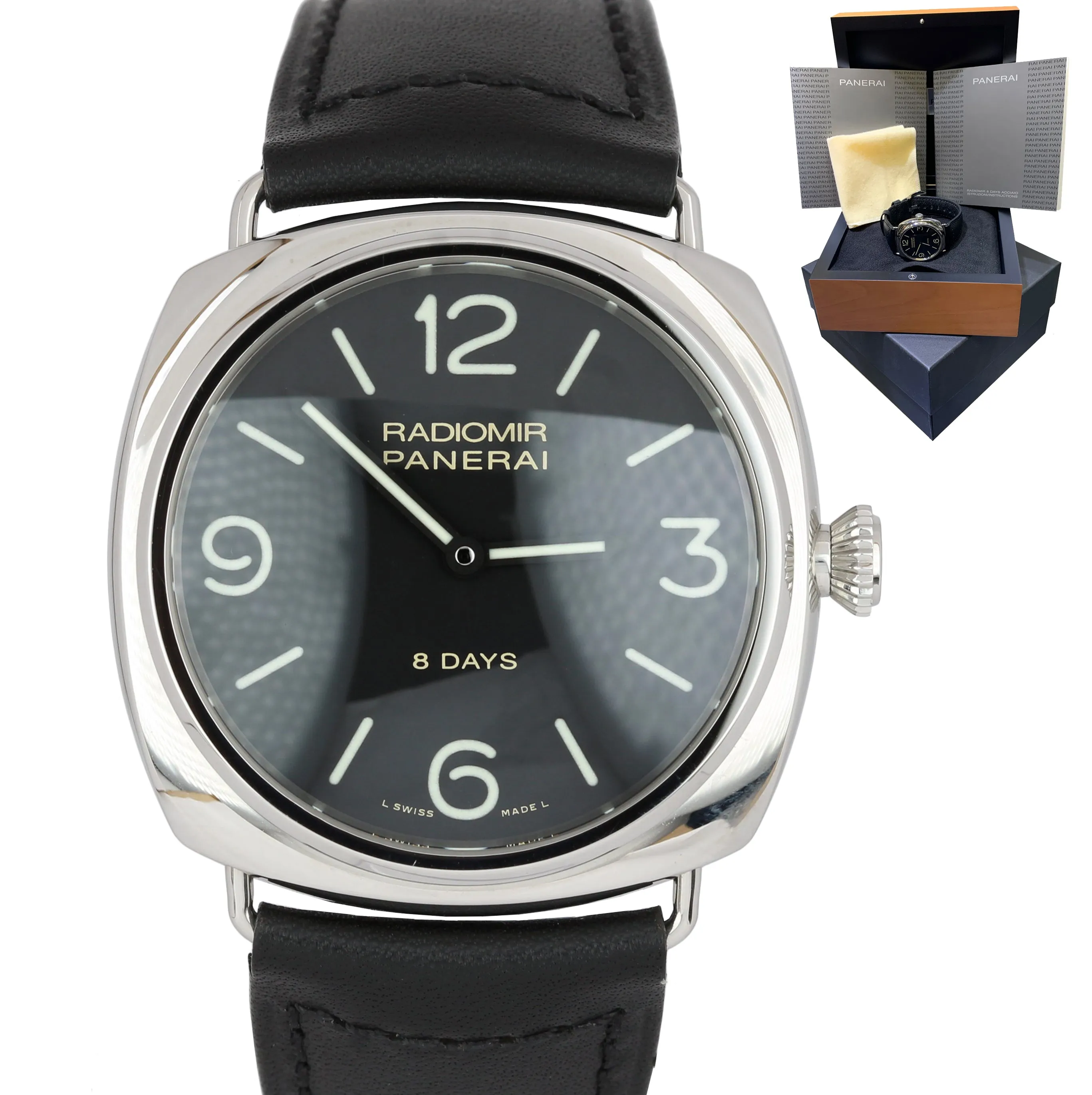 2017 MINT Panerai Radiomir Black Seal 8 Days PAM 610 Manual 45mm Watch PAM00610