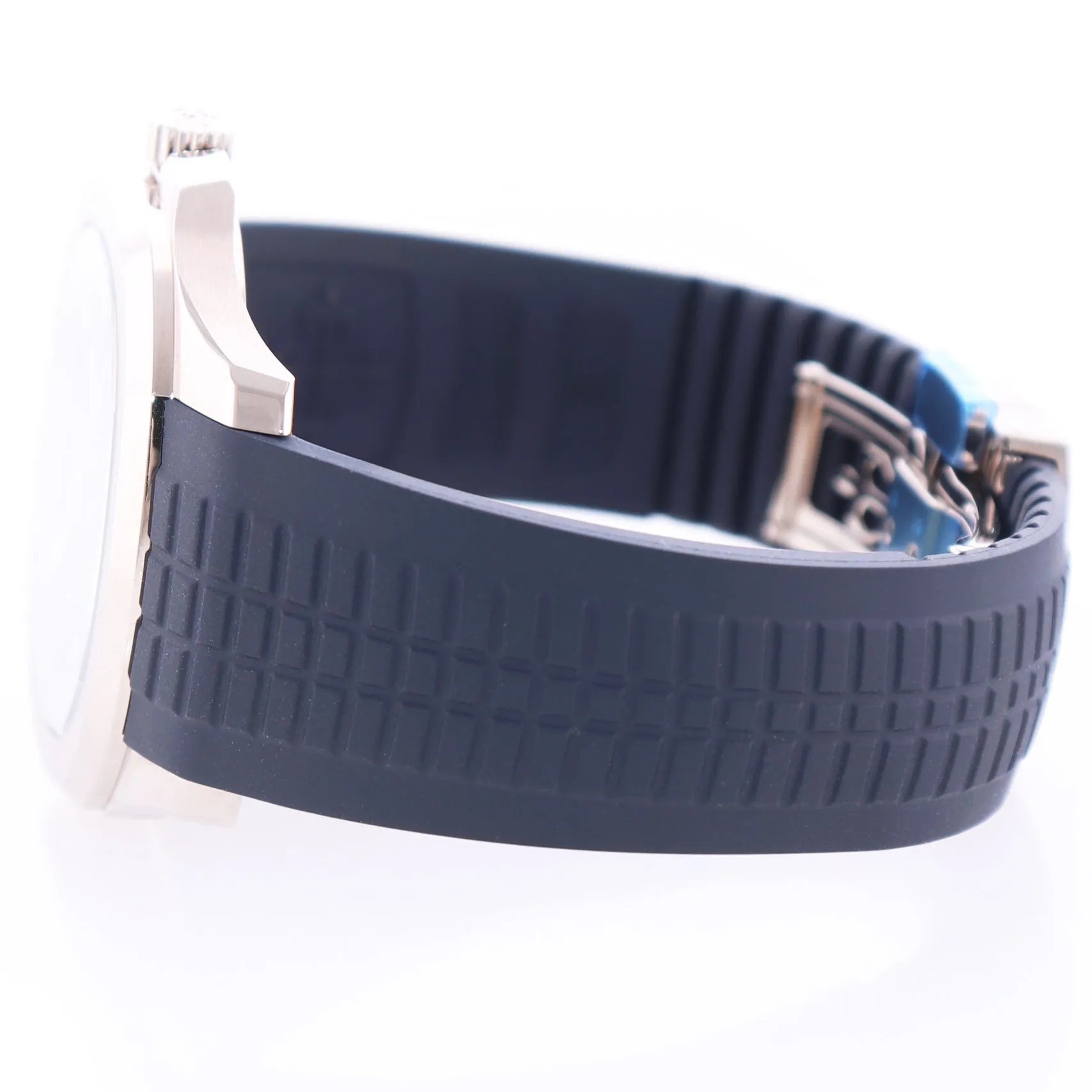2022 PAPERS 5168G Patek Philippe Aquanaut White Gold Midnight Blue Rubber Watch
