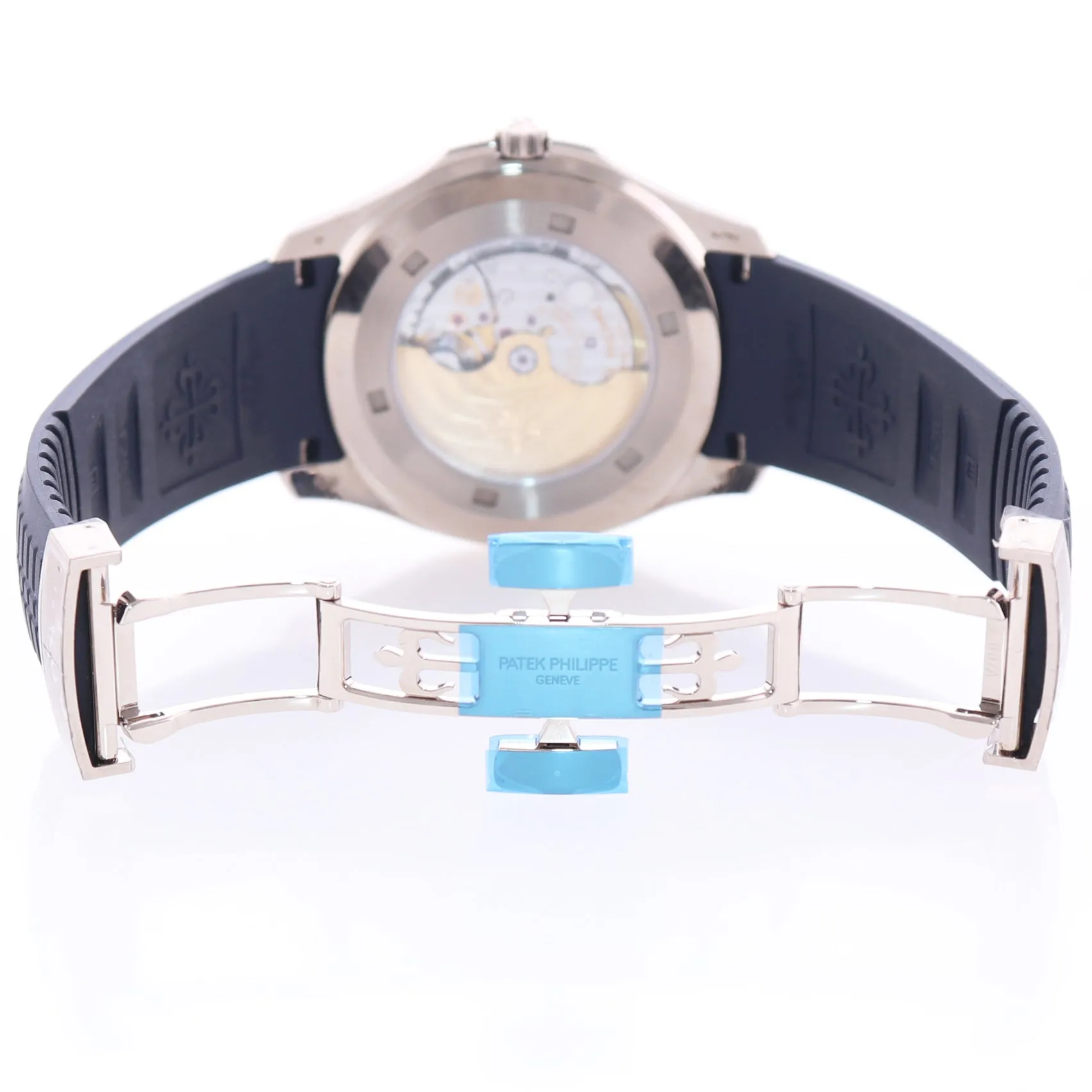 2022 PAPERS 5168G Patek Philippe Aquanaut White Gold Midnight Blue Rubber Watch
