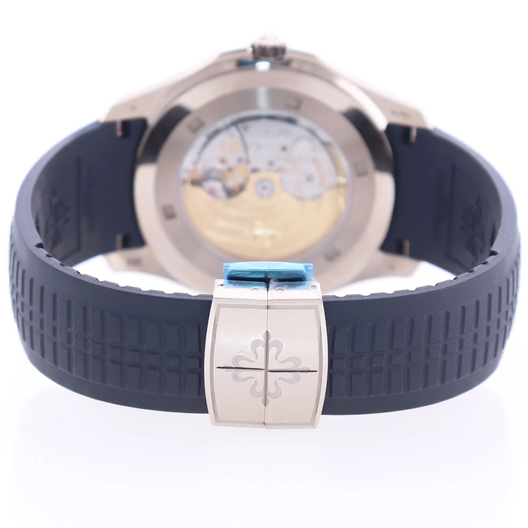 2022 PAPERS 5168G Patek Philippe Aquanaut White Gold Midnight Blue Rubber Watch