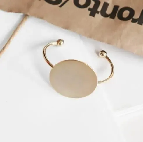 2023 Korean Open Brushed Big Round Charm Bracelets Bangles for Women Girls Geometric Open Bangles Office Lady Daily Jewelry