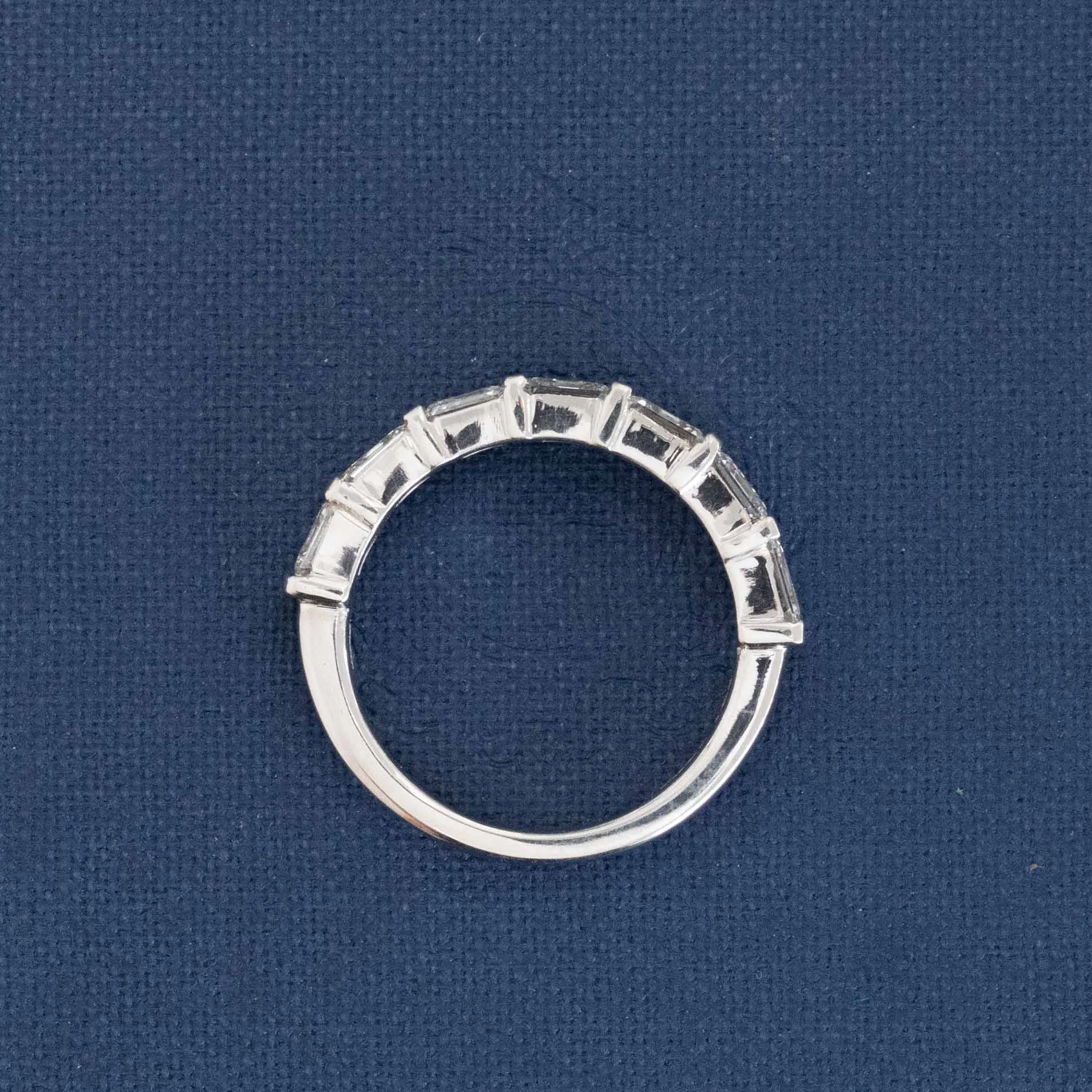 2.12ctw Asscher Cut Diamond Bar Set Band
