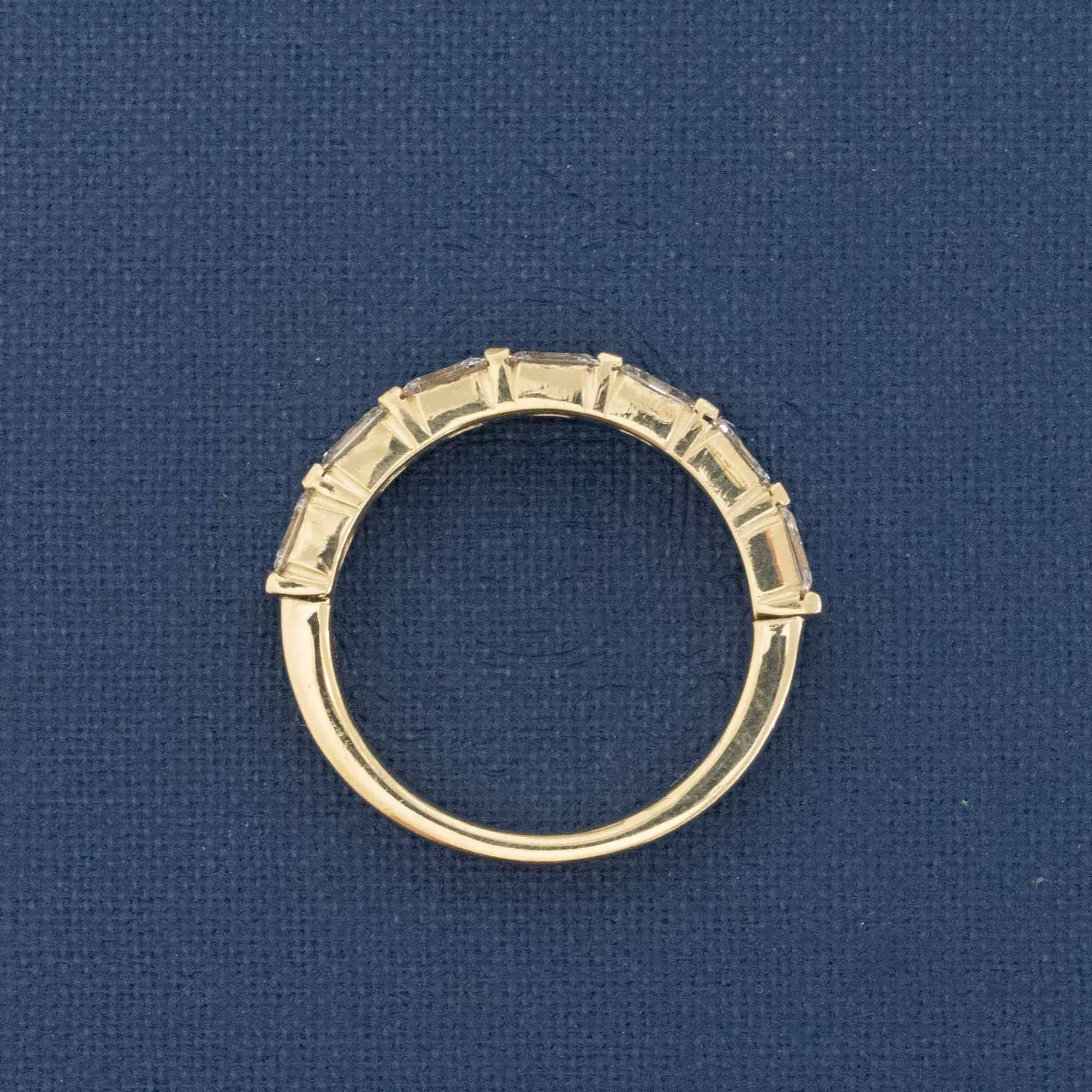 2.21ctw Asscher Cut Diamond Bar Set Band