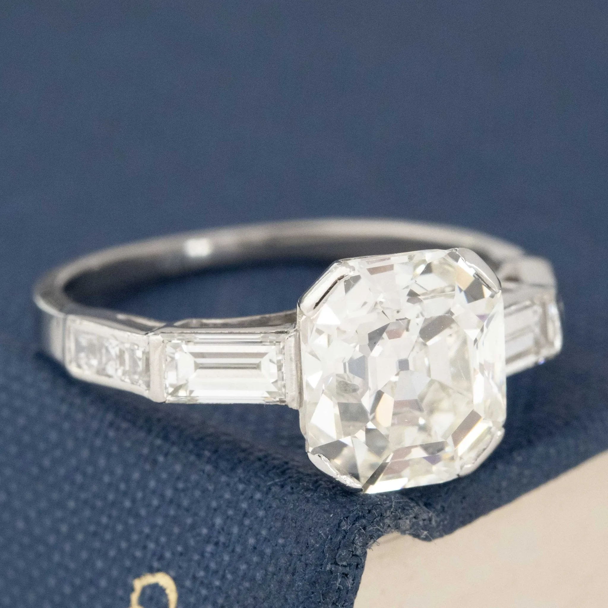 2.82ct Asscher Cut Diamond Ring, GIA J SI2