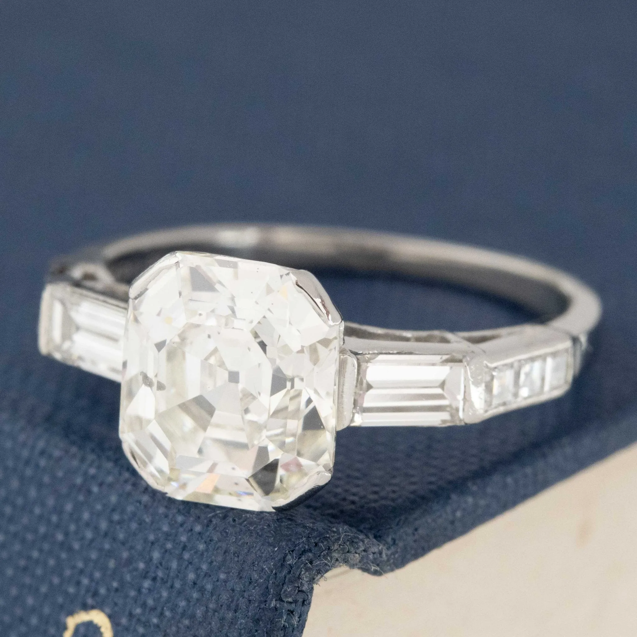 2.82ct Asscher Cut Diamond Ring, GIA J SI2