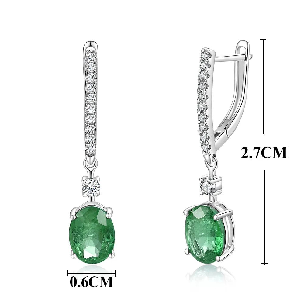 2.85ct Emerald Earrings