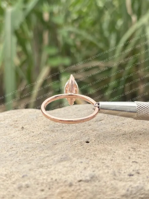 2CT Marquise Cut Solitaire V Shape Prongs Moissanite Engagement Ring