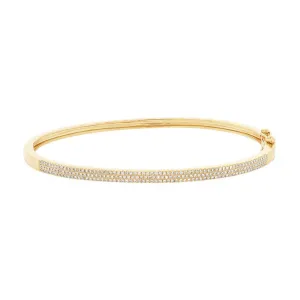 3 Row Diamond Pave Bangle