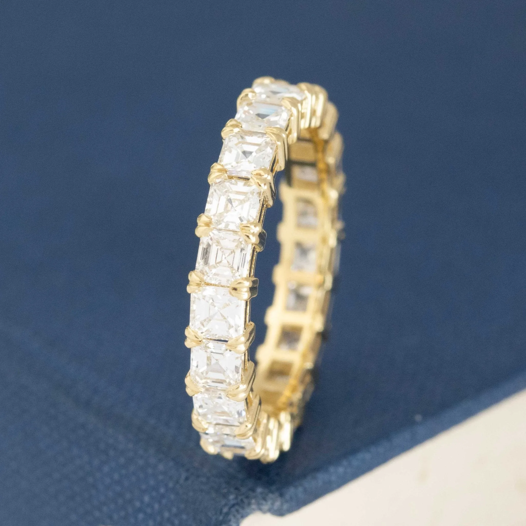 3.03ctw Asscher Cut Diamond Eternity Band