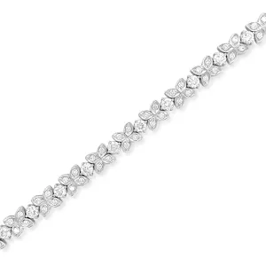 4.56 Carat Diamond Bracelet in 18k White Gold