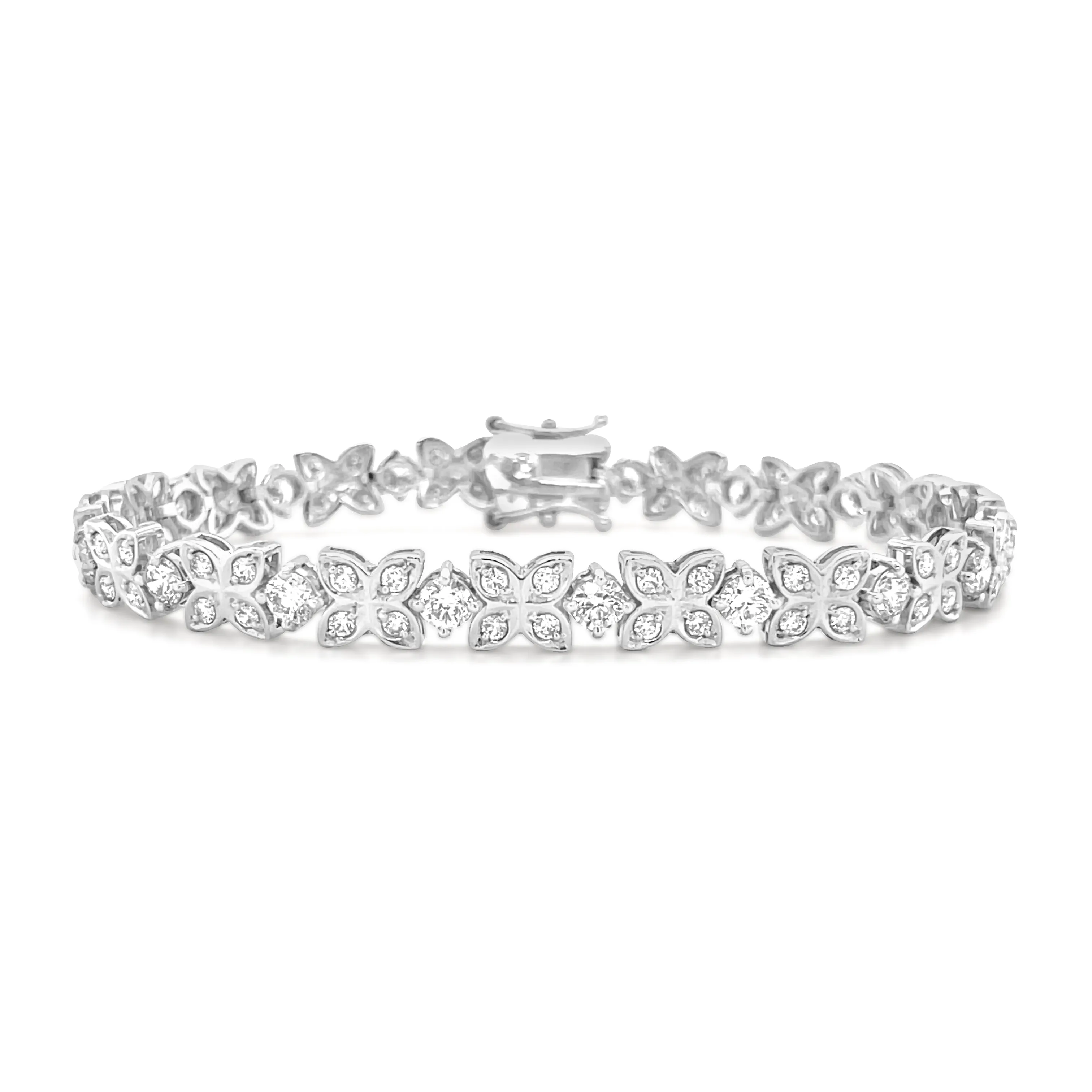 4.56 Carat Diamond Bracelet in 18k White Gold