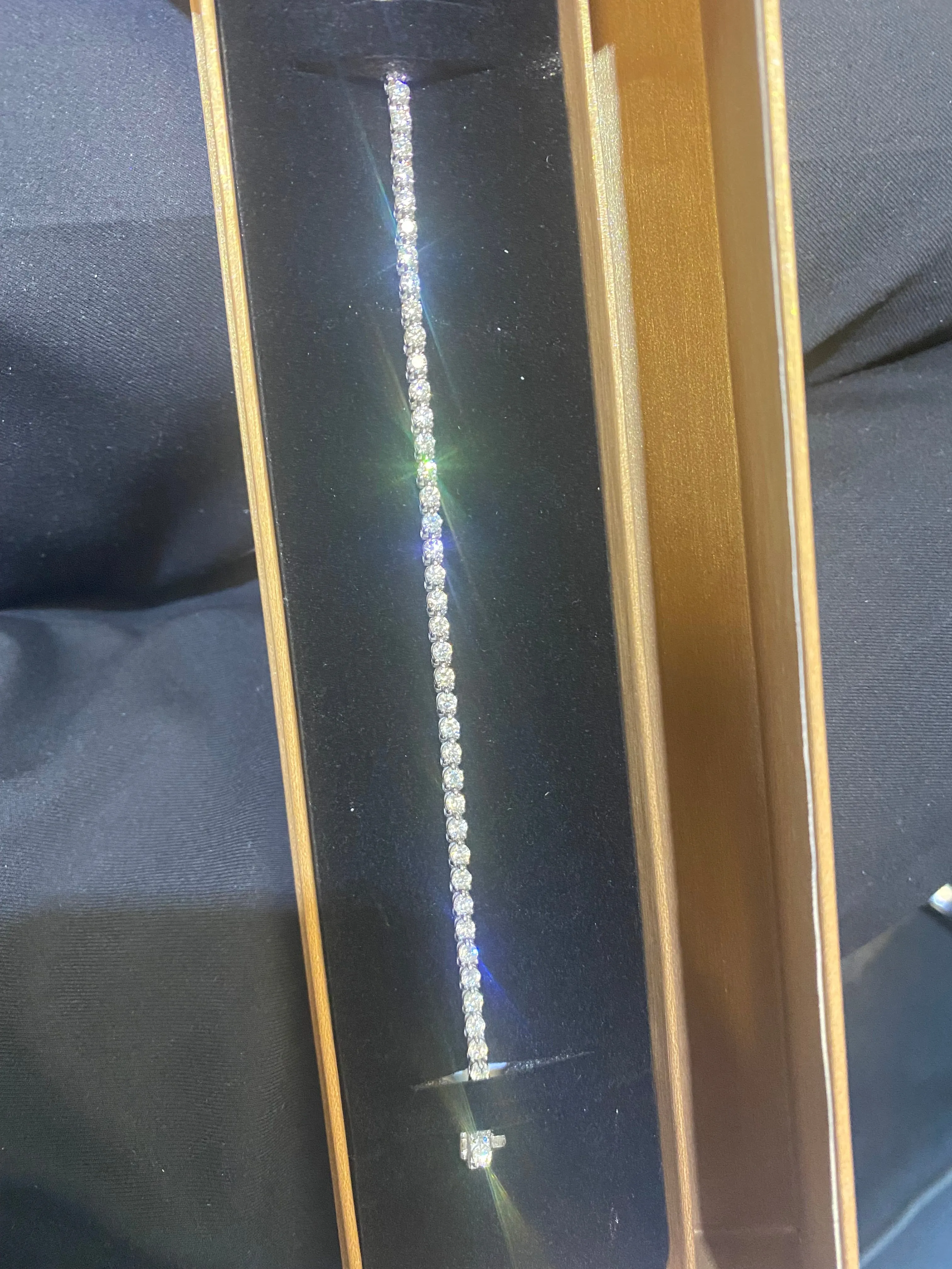 5.00 Carat Natural Diamond Tennis Bracelet G SI 14K White Gold 7'' 3 Prong Style