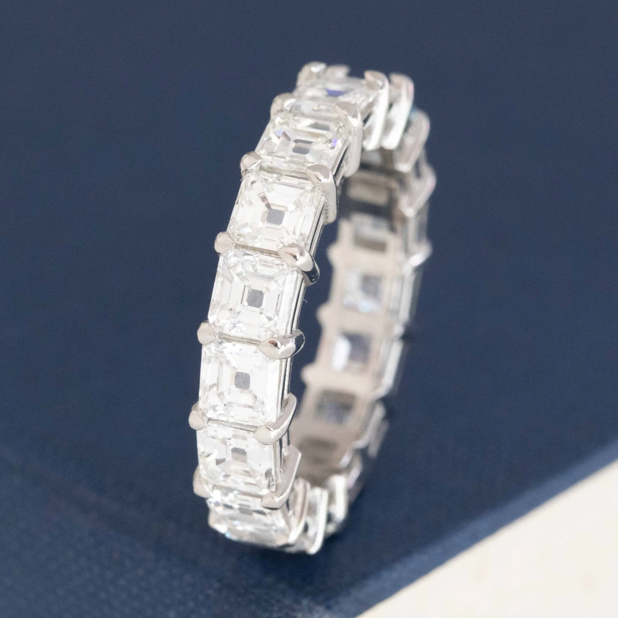 5.21ctw Asscher Cut Diamond Eternity Band