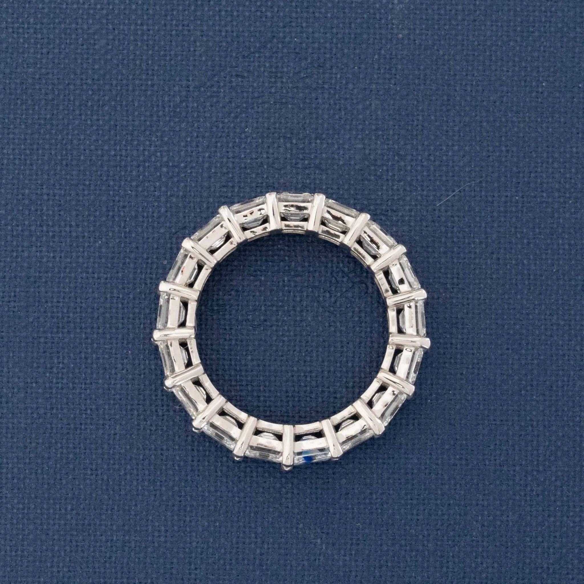 5.21ctw Asscher Cut Diamond Eternity Band