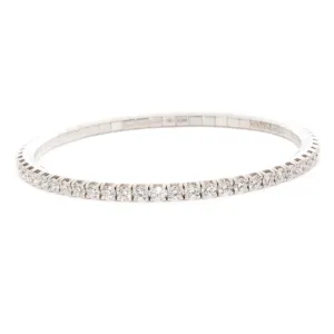 5.50ct 18k White Gold Diamond Stretch Bracelet