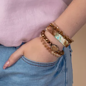 74754 - Stacked Bracelets - Brown